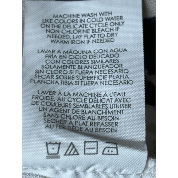 CAbi Blouse Peplum Rosette Leopard Animal Print Ruched Sleeve Wrap Sz M 5898 - Picture 10 of 10